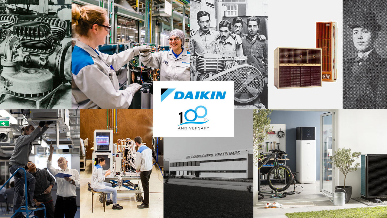 Banner „100 Jahre DAIKIN“