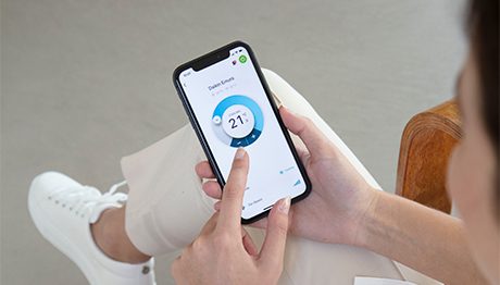 Onecta-App auf einem Smartphone