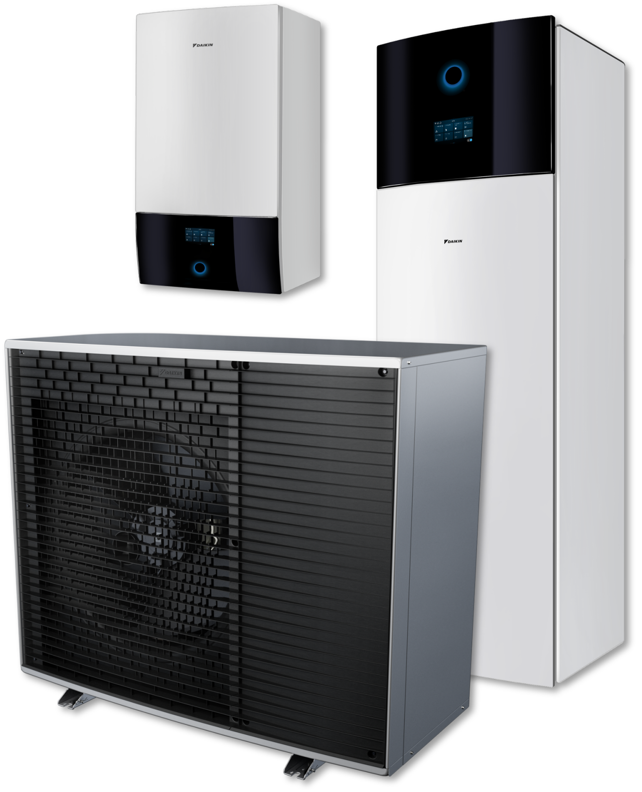 Eine Gruppe von DAIKIN Altherma 4 H Geräten