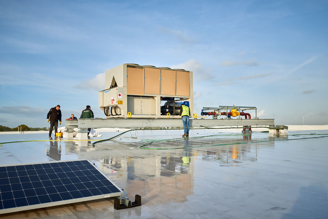 Unità HVAC trasferita sul tetto